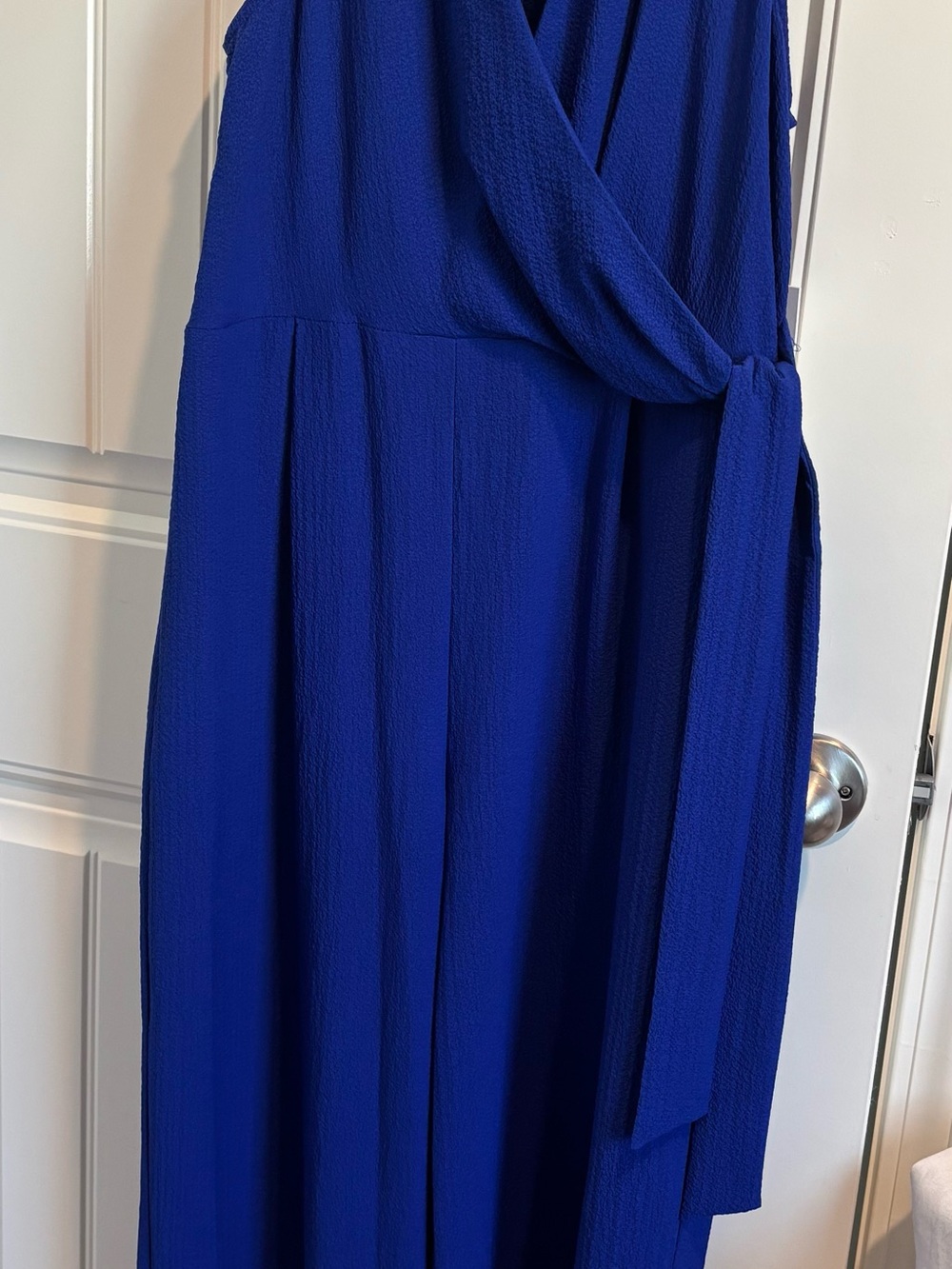 Calvin Klein Cobalt Blue Cropped Jumpsuit